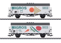 Märklin 46173 - H0 - 2-tlg. Set Kühlwagen Migros, DB, Ep. III - AC